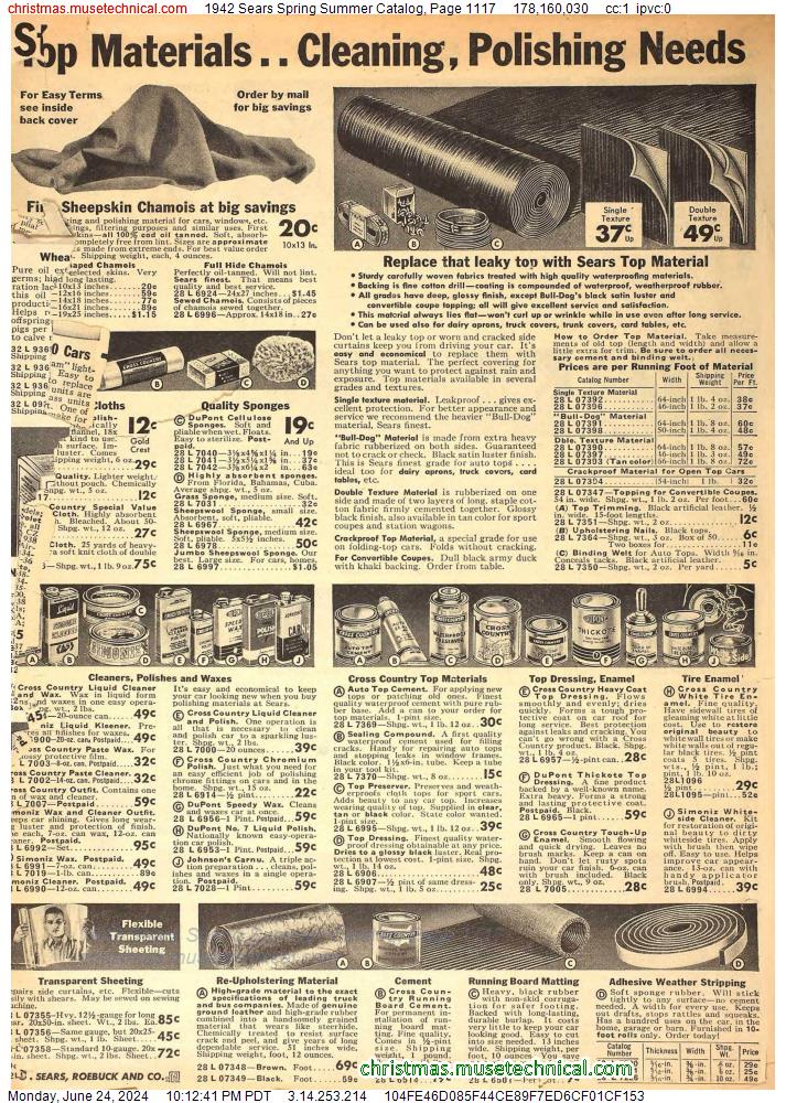1942 Sears Spring Summer Catalog, Page 1117