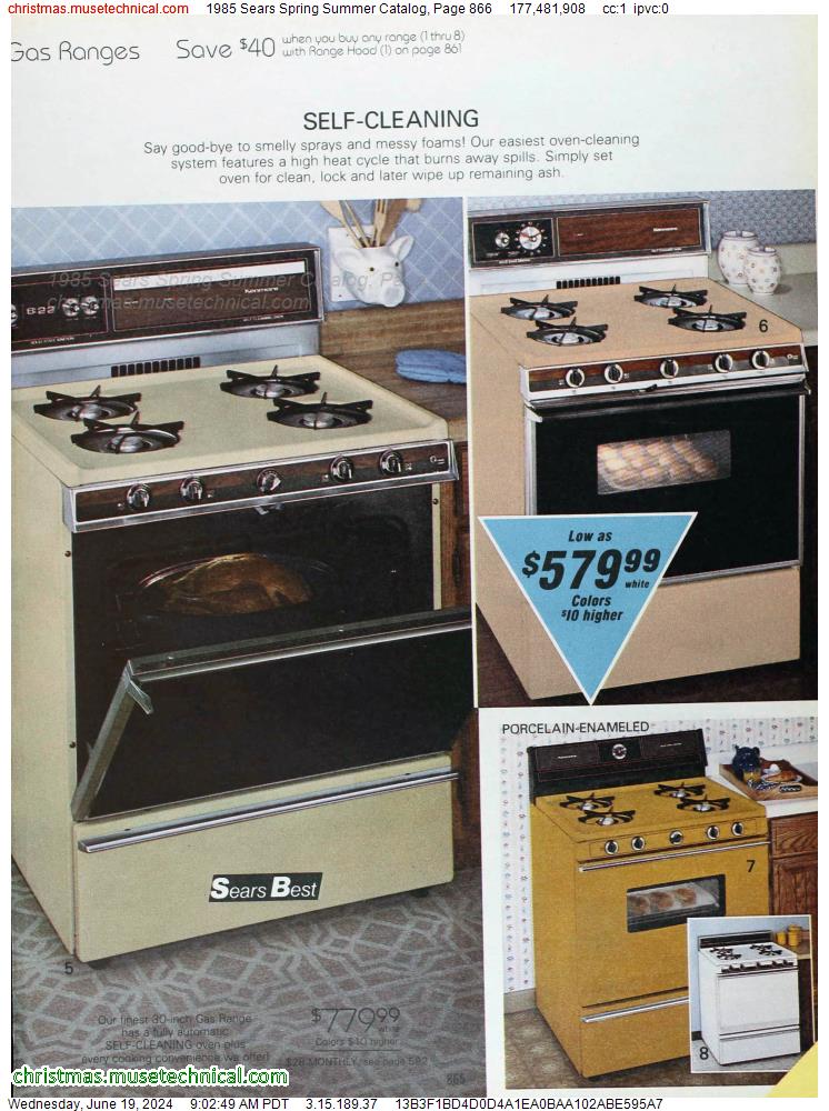 1985 Sears Spring Summer Catalog, Page 866