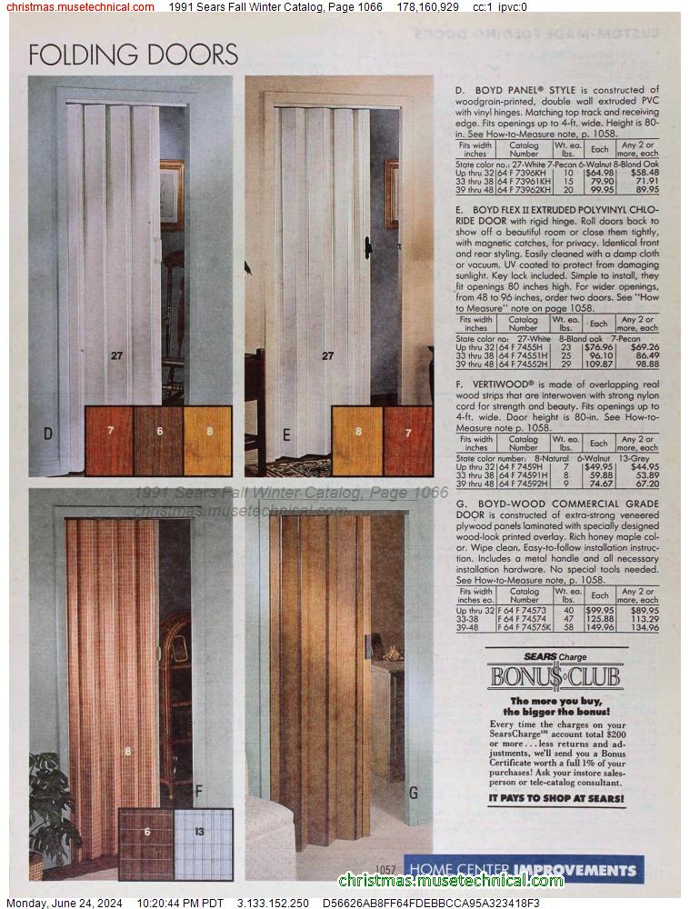 1991 Sears Fall Winter Catalog, Page 1066