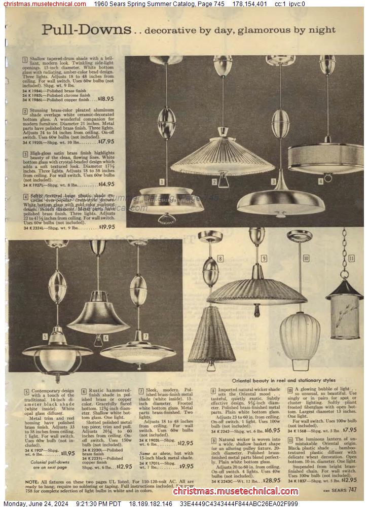 1960 Sears Spring Summer Catalog, Page 745
