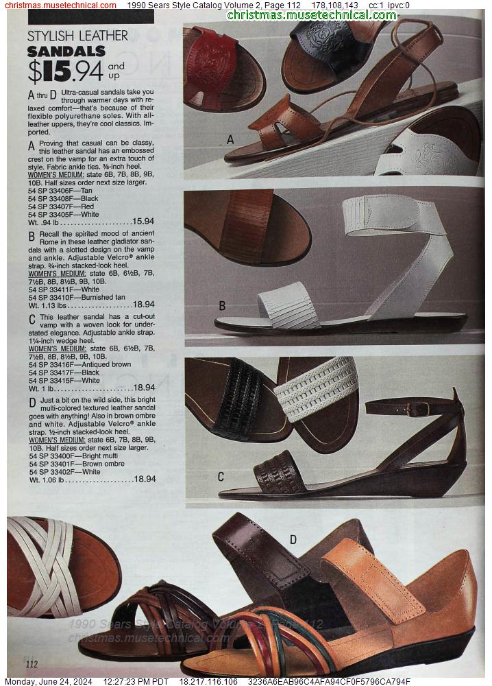 1990 Sears Style Catalog Volume 2, Page 112