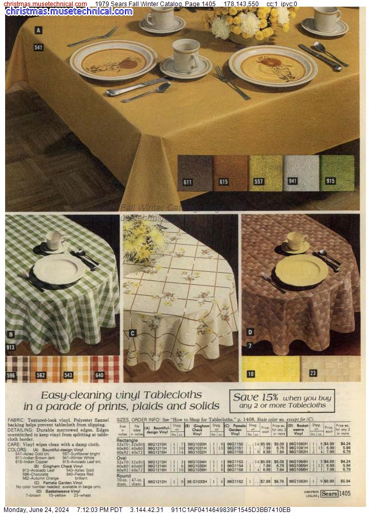 1979 Sears Fall Winter Catalog, Page 1405