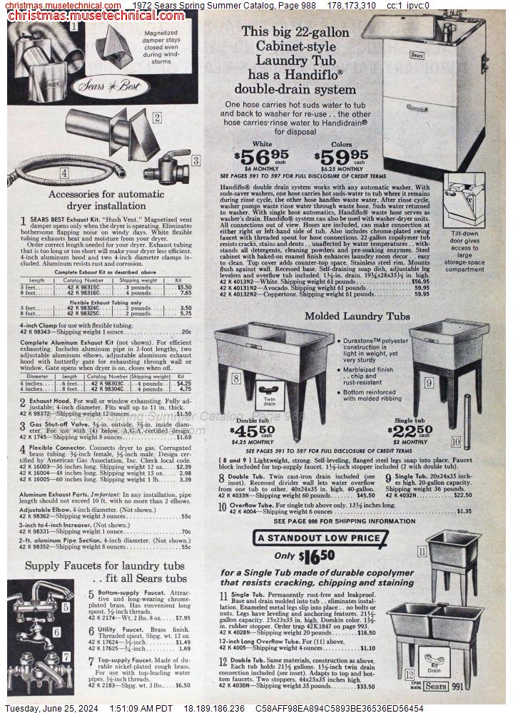1972 Sears Spring Summer Catalog, Page 988