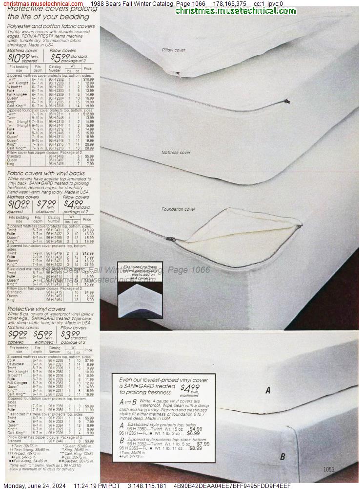 1988 Sears Fall Winter Catalog, Page 1066