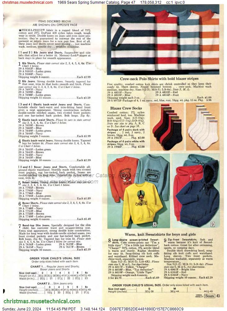 1969 Sears Spring Summer Catalog, Page 47