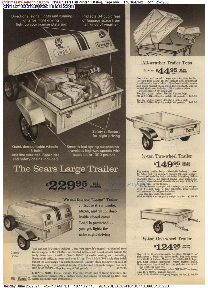 1968 Sears Fall Winter Catalog, Page 666