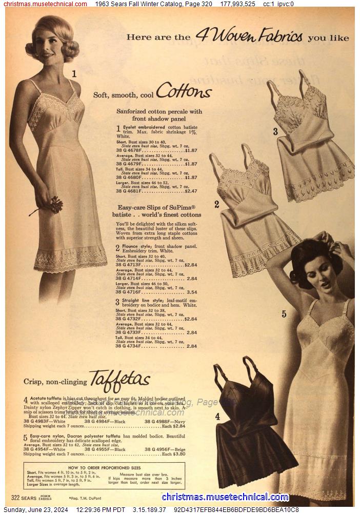 1963 Sears Fall Winter Catalog, Page 320