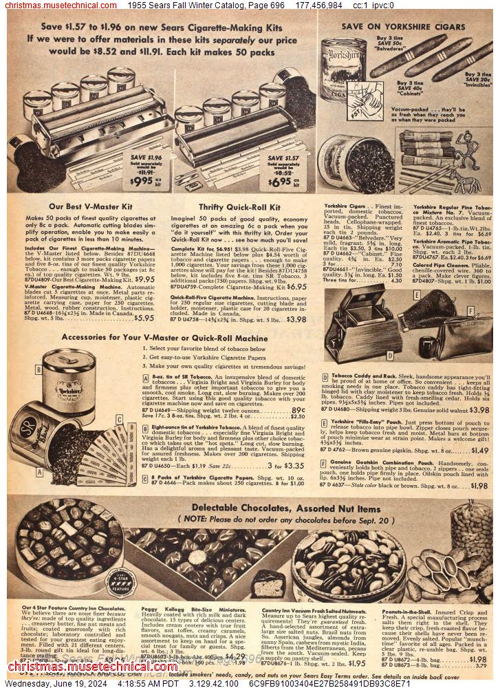 1955 Sears Fall Winter Catalog, Page 696