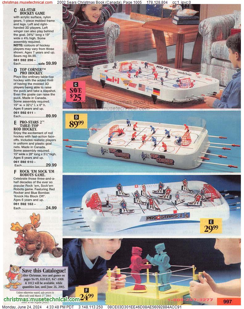 2002 Sears Christmas Book (Canada), Page 1005