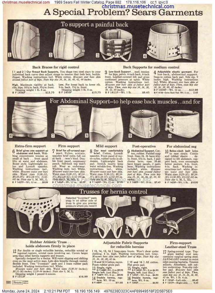 1969 Sears Fall Winter Catalog, Page 882