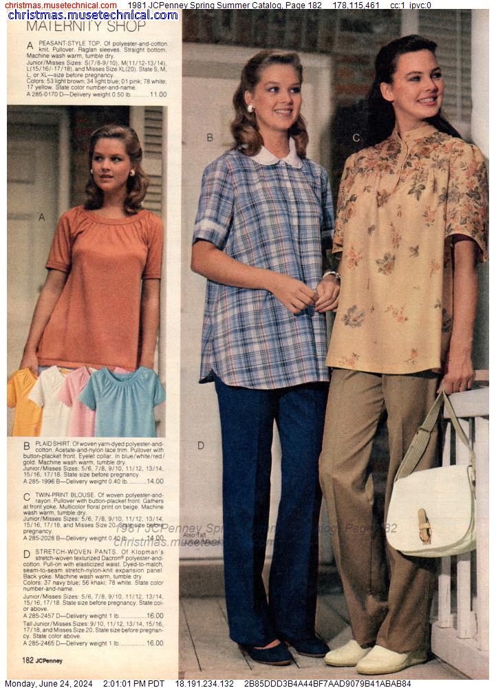 1981 JCPenney Spring Summer Catalog, Page 182