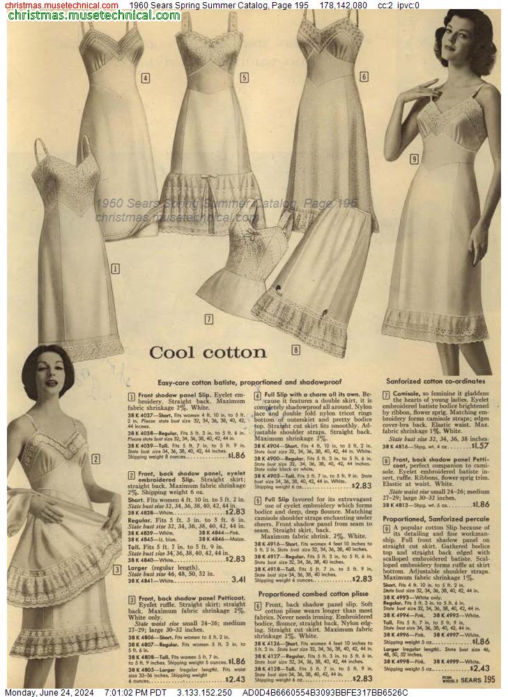 1960 Sears Spring Summer Catalog, Page 195
