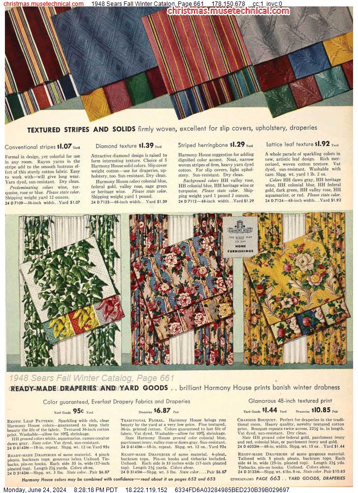 1948 Sears Fall Winter Catalog, Page 661