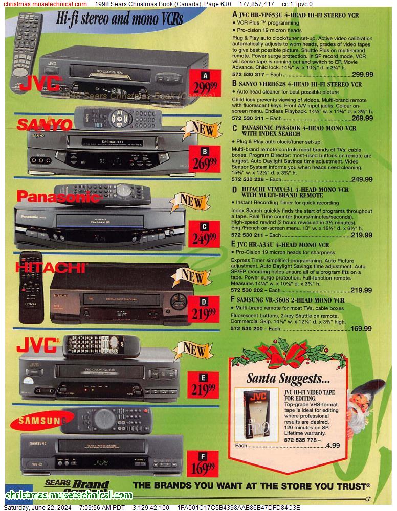 1998 Sears Christmas Book (Canada), Page 630
