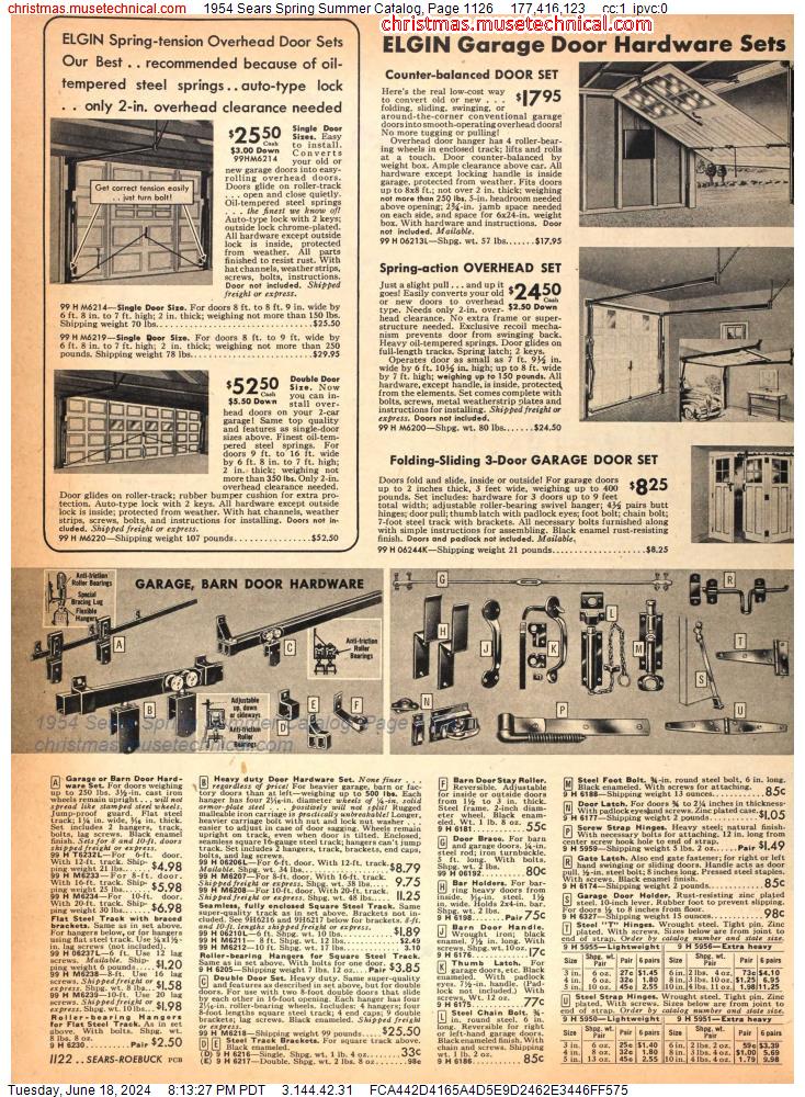 1954 Sears Spring Summer Catalog, Page 1126