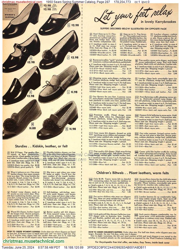 1950 Sears Spring Summer Catalog, Page 287
