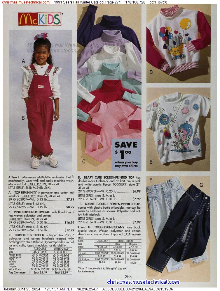 1991 Sears Fall Winter Catalog, Page 271