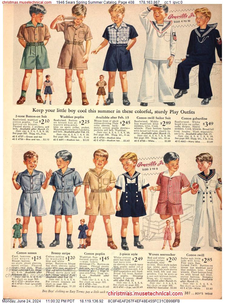 1946 Sears Spring Summer Catalog, Page 408