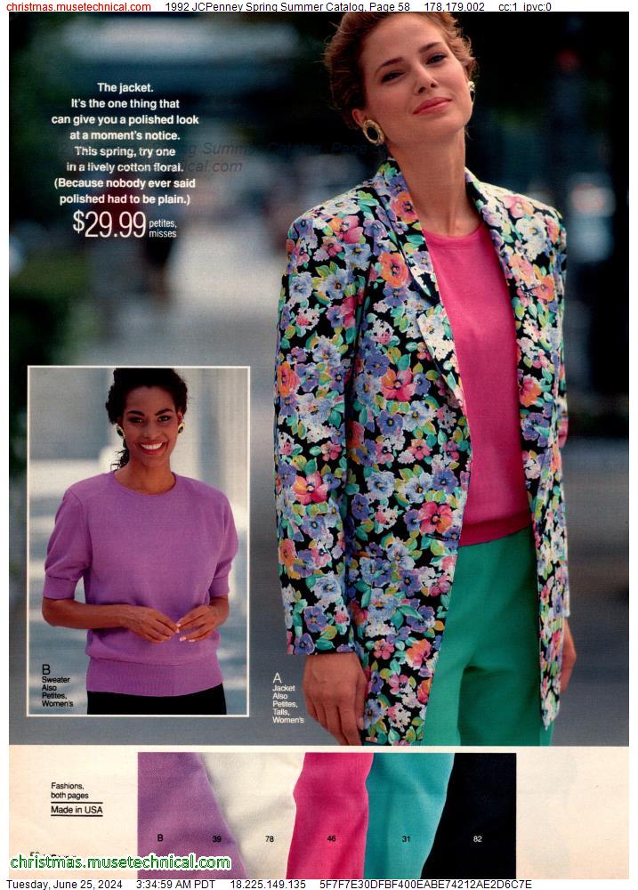 1992 JCPenney Spring Summer Catalog, Page 58