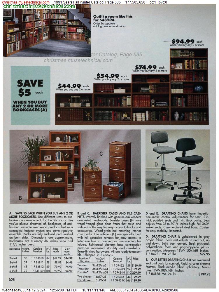 1991 Sears Fall Winter Catalog, Page 535