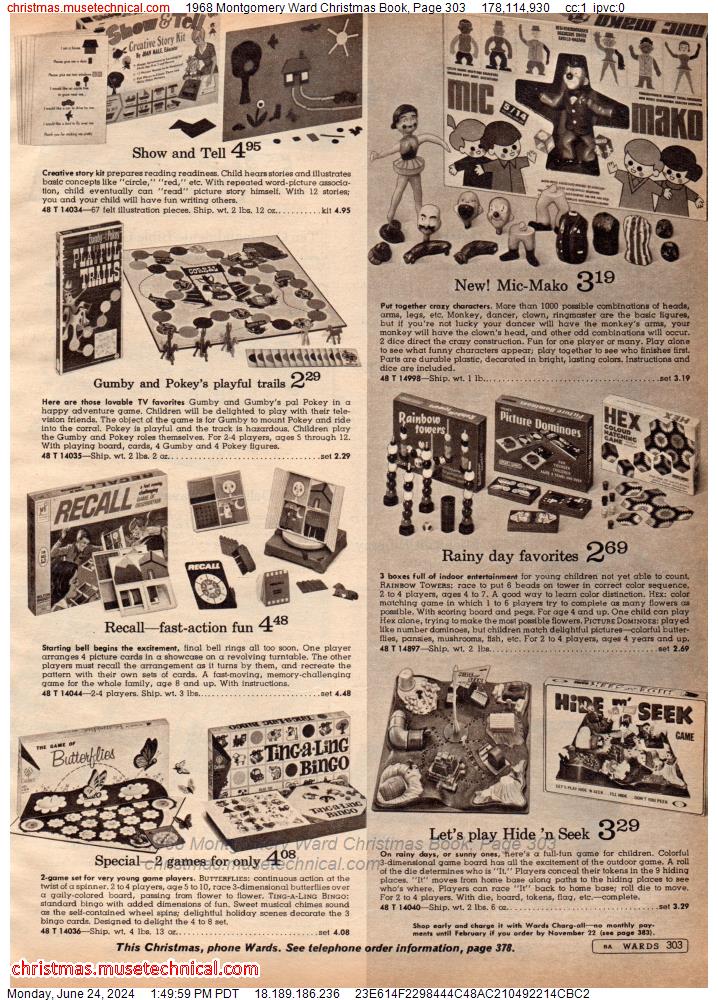 1968 Montgomery Ward Christmas Book, Page 303