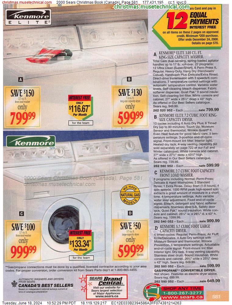 2000 Sears Christmas Book (Canada), Page 581