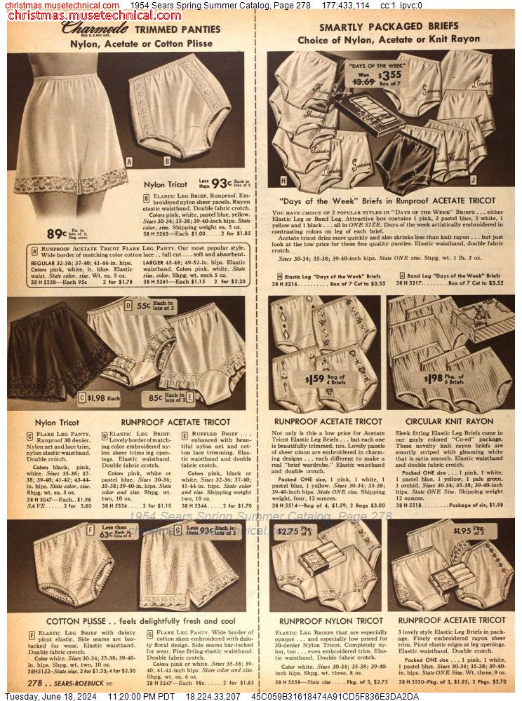 1954 Sears Spring Summer Catalog, Page 278