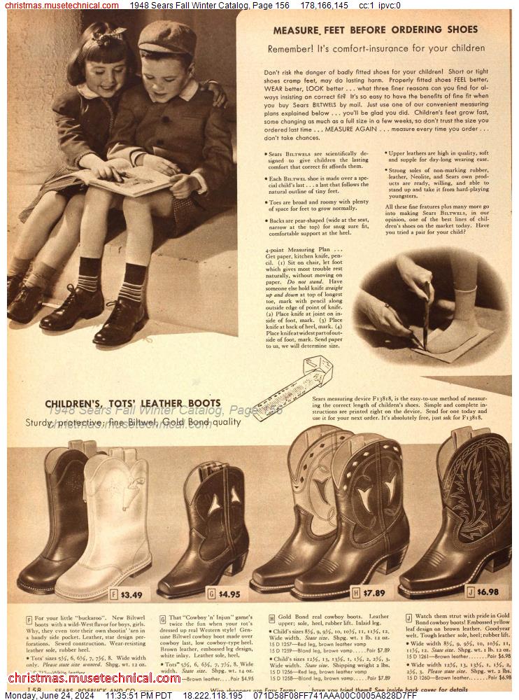 1948 Sears Fall Winter Catalog, Page 156