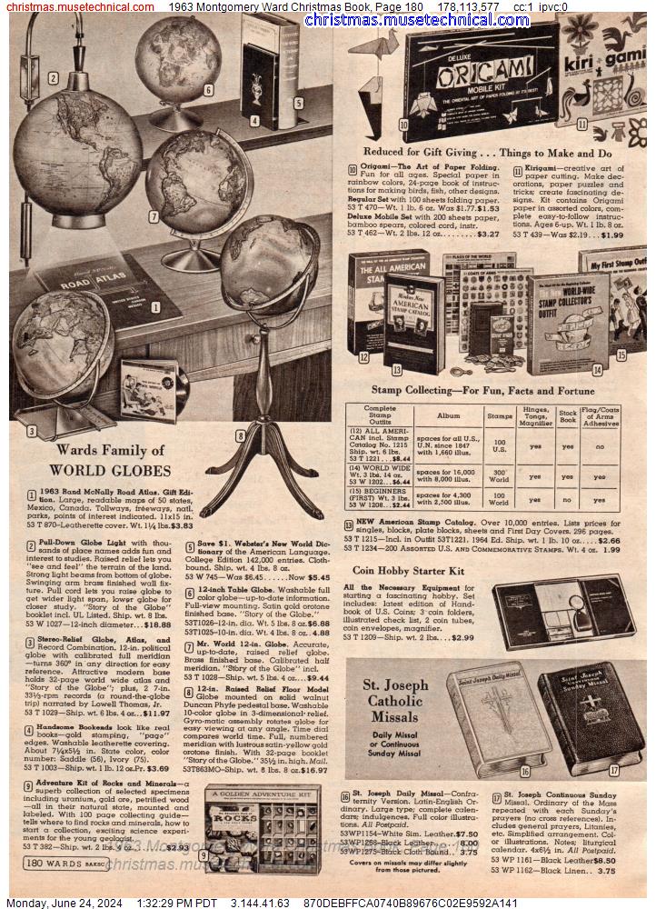 1963 Montgomery Ward Christmas Book, Page 180