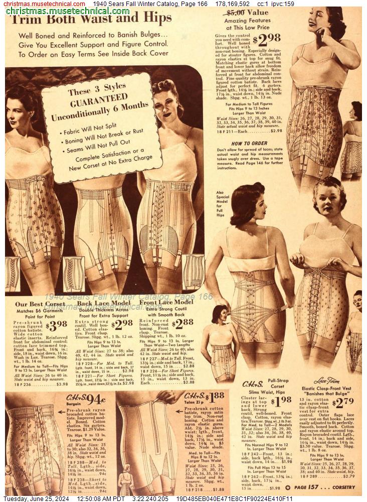 1940 Sears Fall Winter Catalog, Page 166