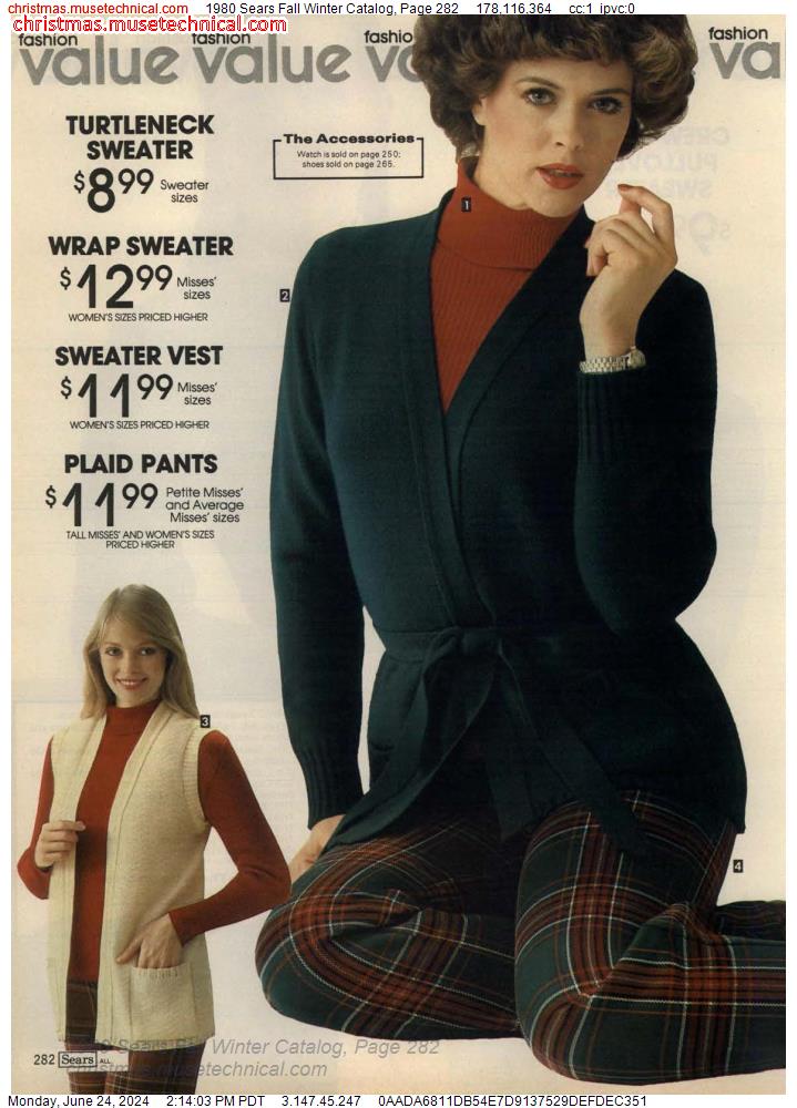 1980 Sears Fall Winter Catalog, Page 282