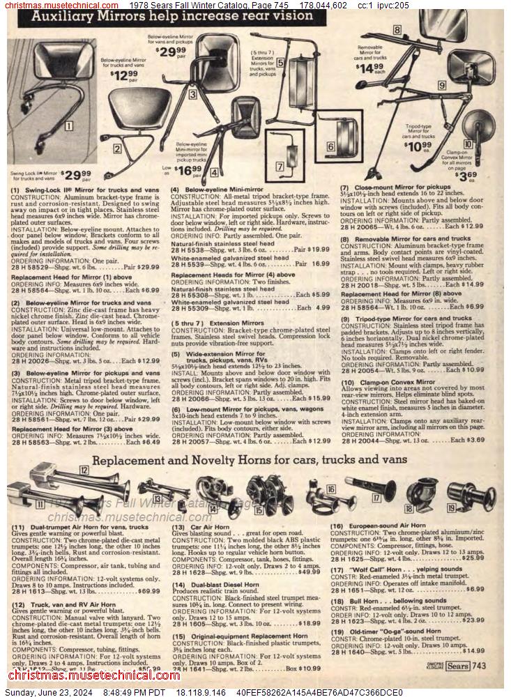 1978 Sears Fall Winter Catalog, Page 745