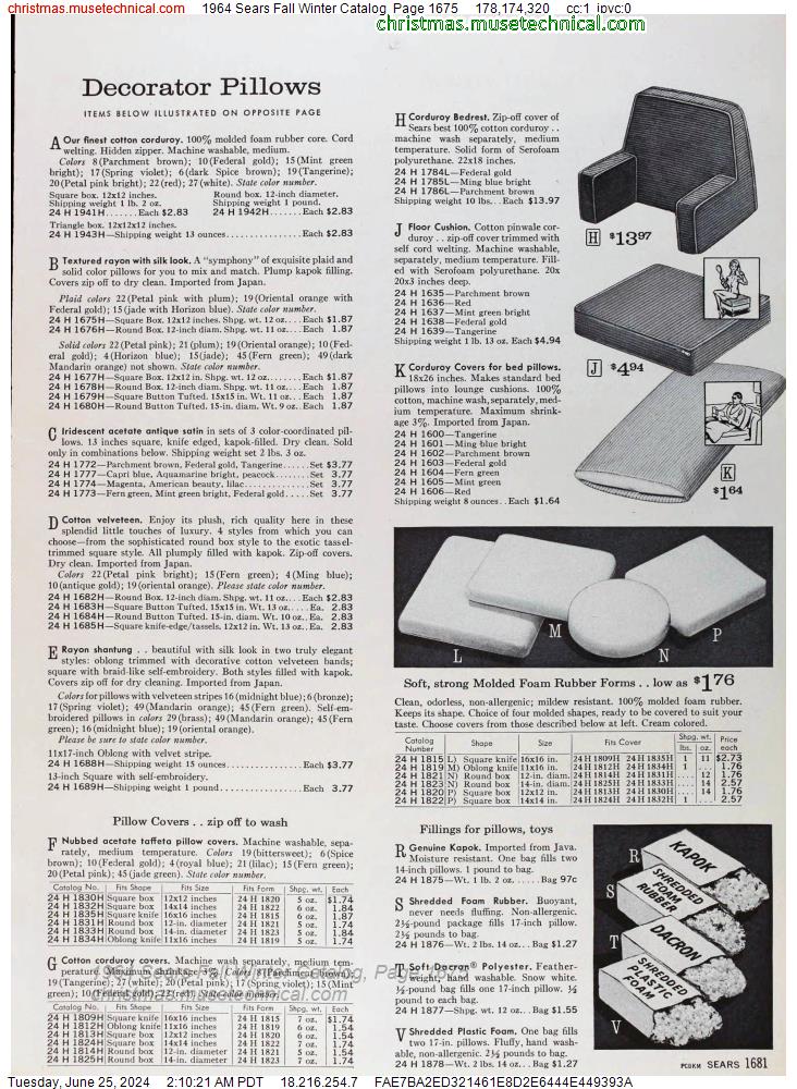 1964 Sears Fall Winter Catalog, Page 1675