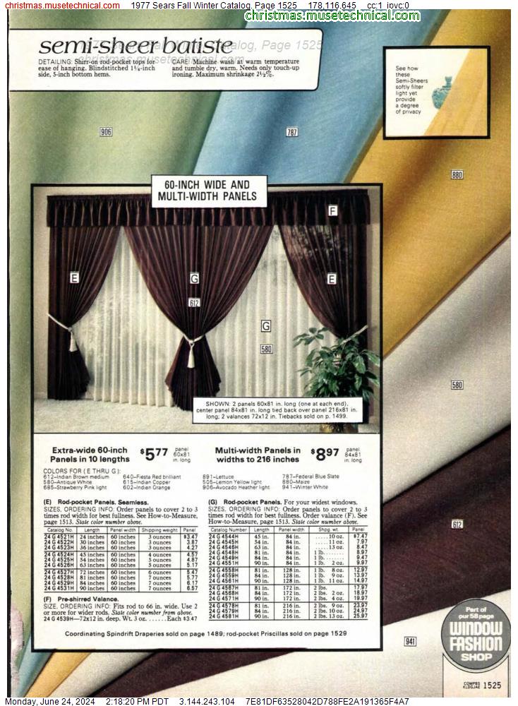 1977 Sears Fall Winter Catalog, Page 1525