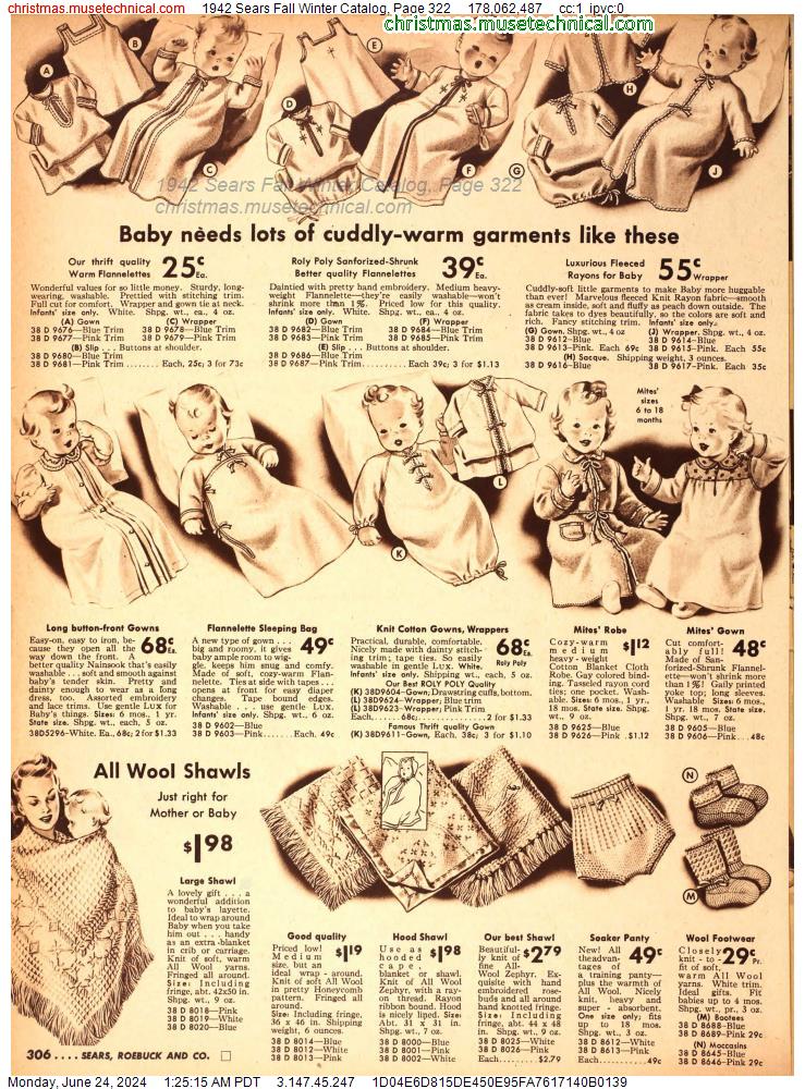 1942 Sears Fall Winter Catalog, Page 322