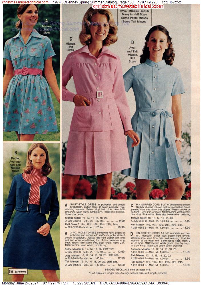 1974 JCPenney Spring Summer Catalog, Page 158