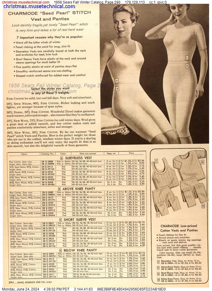 1956 Sears Fall Winter Catalog, Page 290