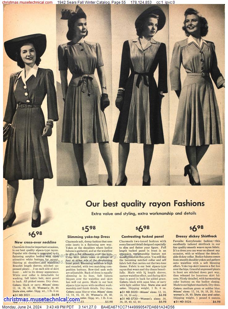1942 Sears Fall Winter Catalog, Page 55