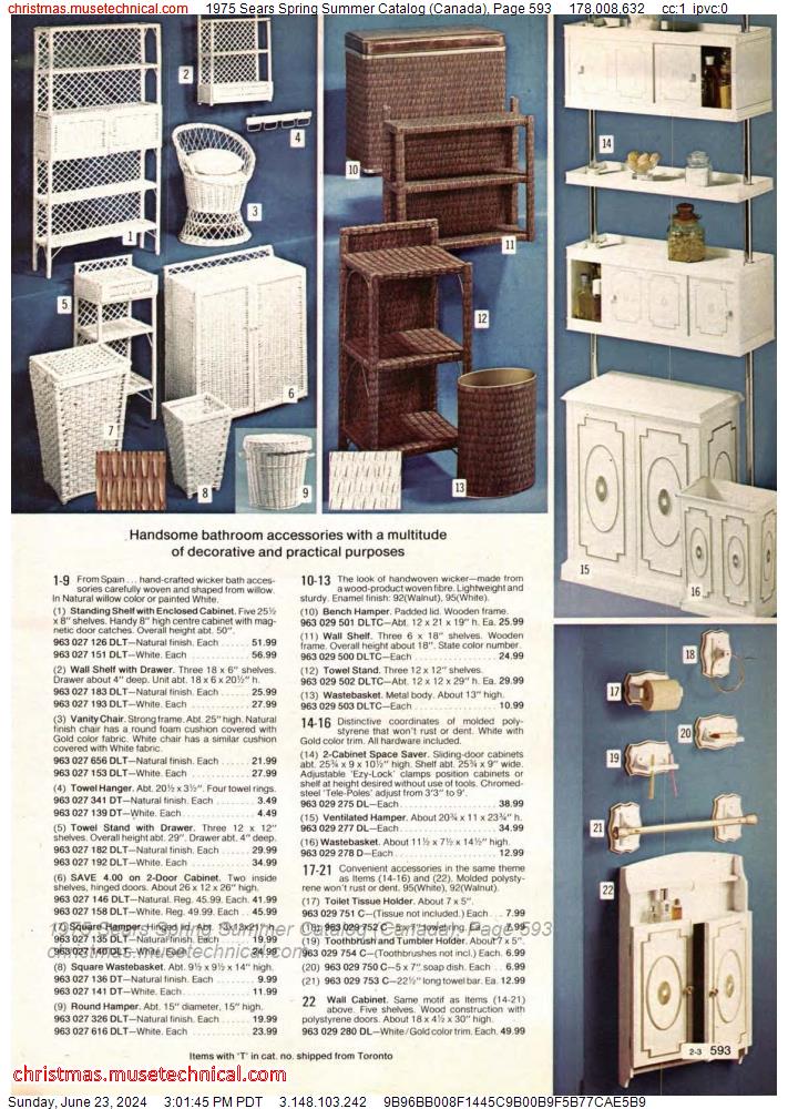 1975 Sears Spring Summer Catalog (Canada), Page 593