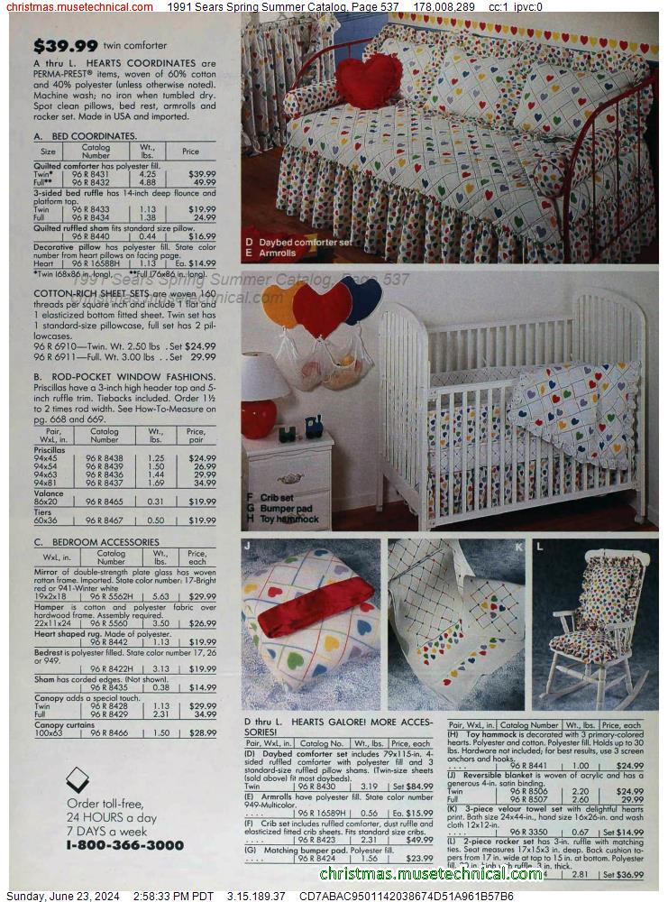 1991 Sears Spring Summer Catalog, Page 537
