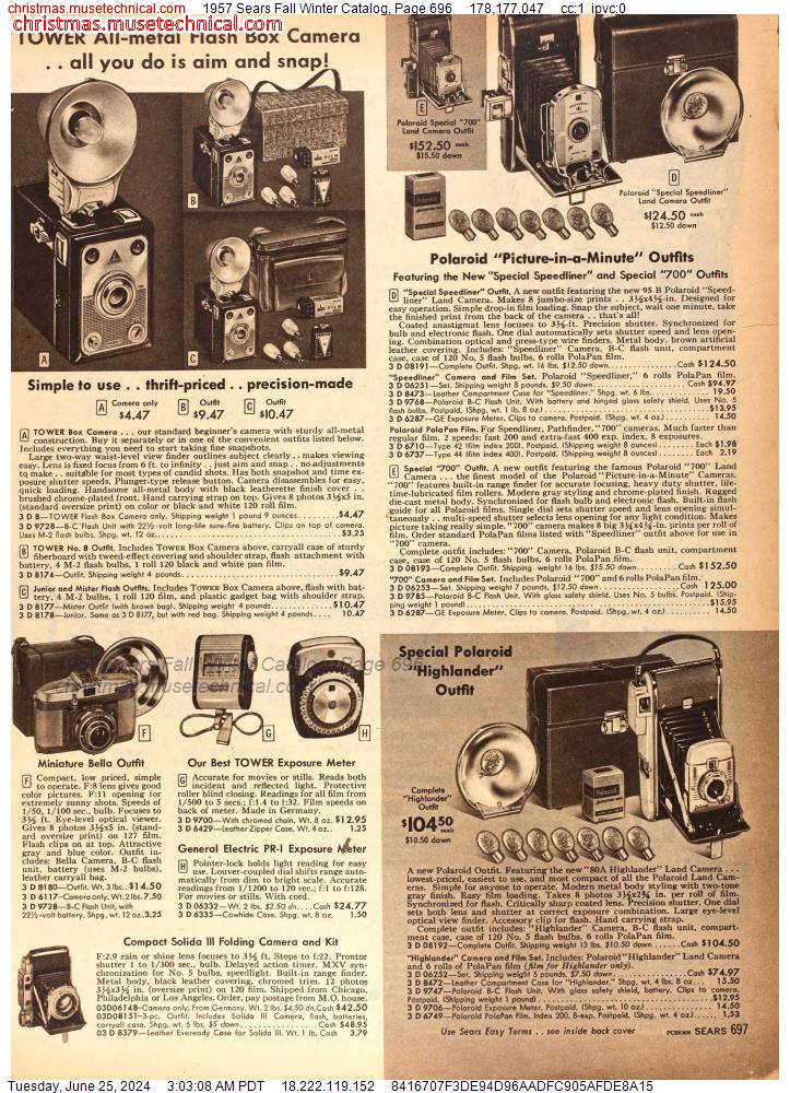 1957 Sears Fall Winter Catalog, Page 696