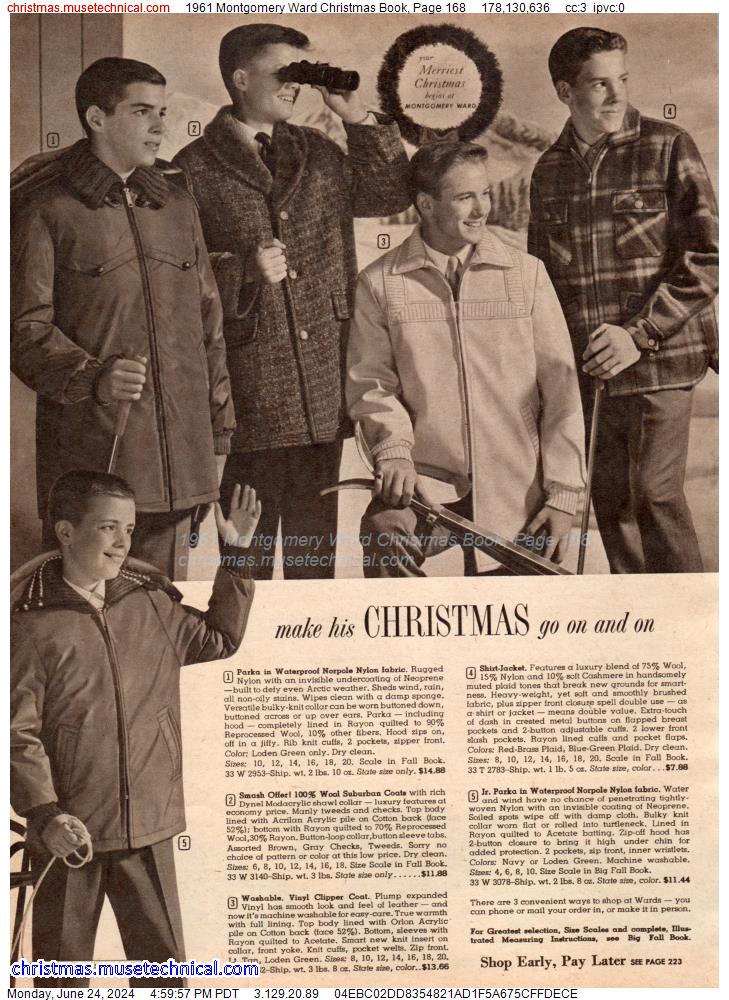 1961 Montgomery Ward Christmas Book, Page 168