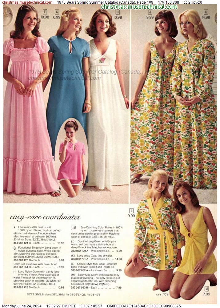 1975 Sears Spring Summer Catalog (Canada), Page 109