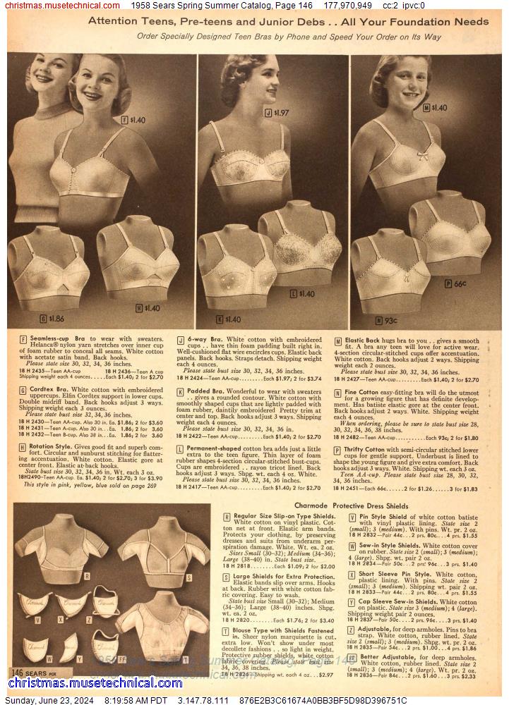 1958 Sears Spring Summer Catalog, Page 146