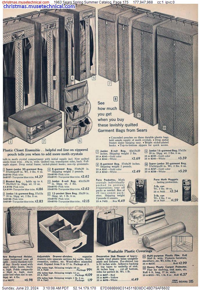 1963 Sears Spring Summer Catalog, Page 175