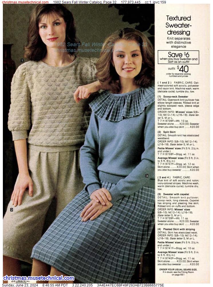 1982 Sears Fall Winter Catalog, Page 32