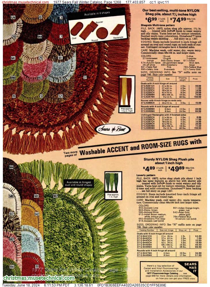 1977 Sears Fall Winter Catalog, Page 1268