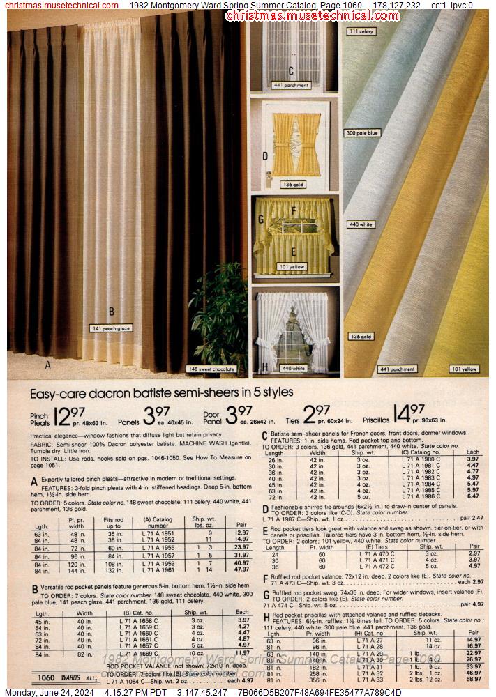 1982 Montgomery Ward Spring Summer Catalog, Page 1060