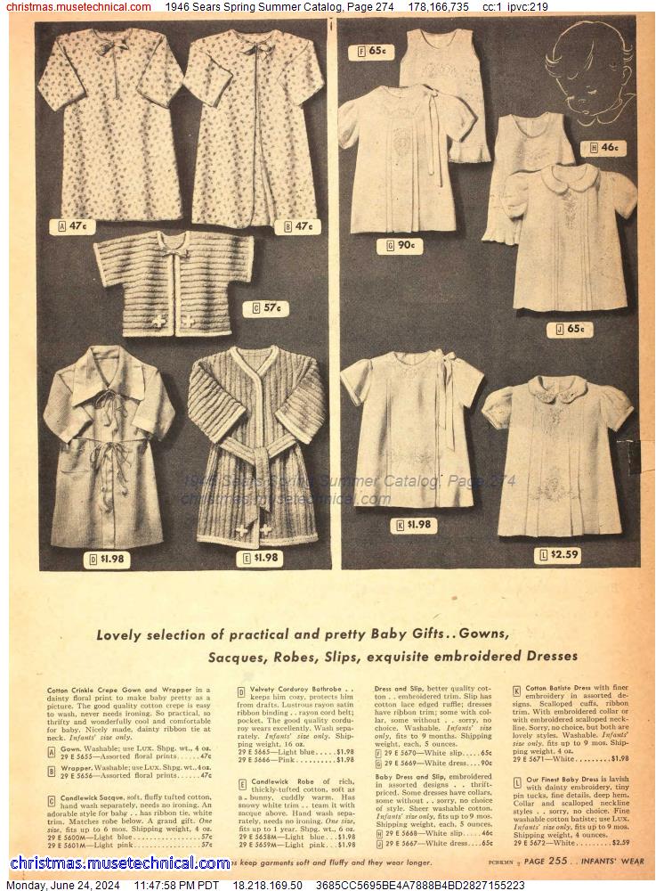 1946 Sears Spring Summer Catalog, Page 274