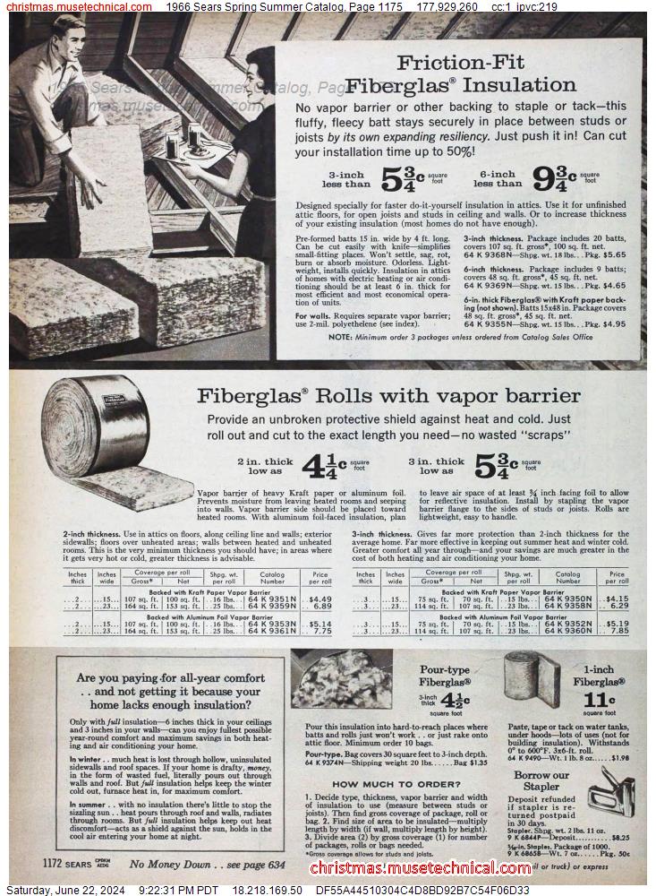1966 Sears Spring Summer Catalog, Page 1175